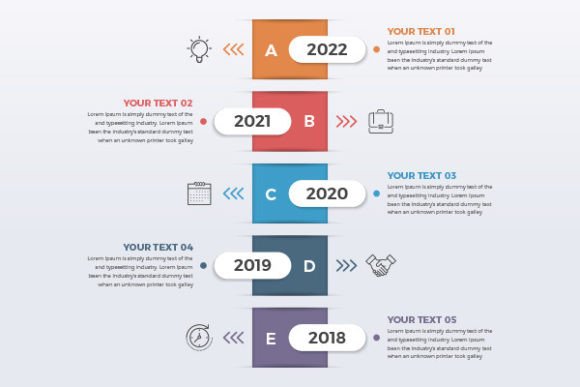 Elevating Corporate Identity with Modern Vertical Timeline Infographics and Professional Business Cards