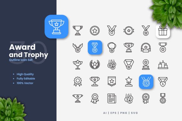 Enhance Your Projects with Award and Trophy Icons