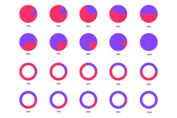 Free Graphic Percentage Infographics: Elevating Visual Data with Editable Vector Files
