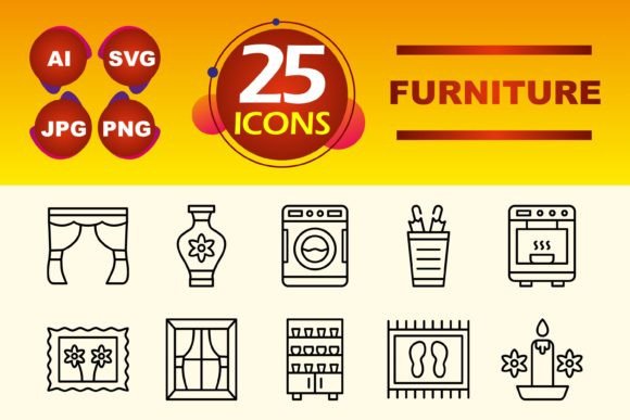 Furniture Icons: Enhancing Your Design Projects with Stylish and Functional Graphics