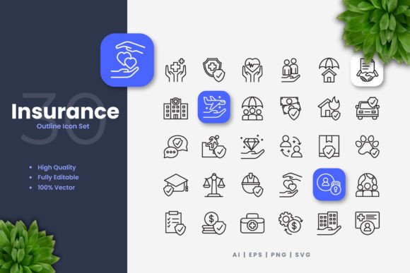 Insurance Icons: Versatile and Clean Design