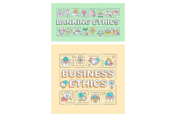 Integrating Business Ethics Word Concepts Banner Set into Your Workflow