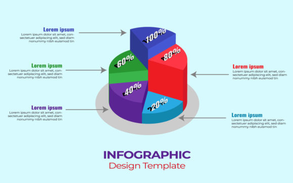 Unlocking Insights with Isometric 3D Pie Chart Infographics Design